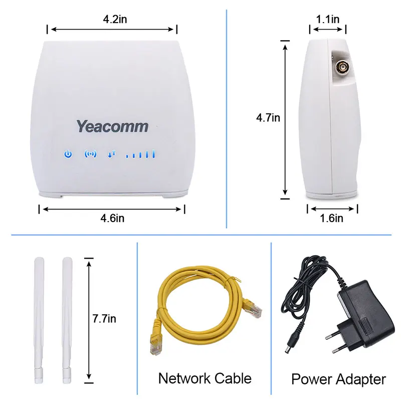 Yeacomm S11 Voice VoLTE RJ11 RJ45 TDD FDD 3G 4G LTE CPE маршрутизатор модем 4g Wifi слот для SIM-карты