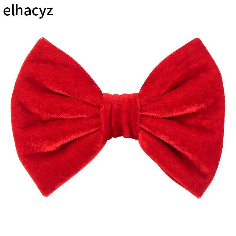 9pcs/lot New 4th of July 5&quot Big Soft Velvet Kids Hair Bows Barrette Clip for Party Headband Accessoires |