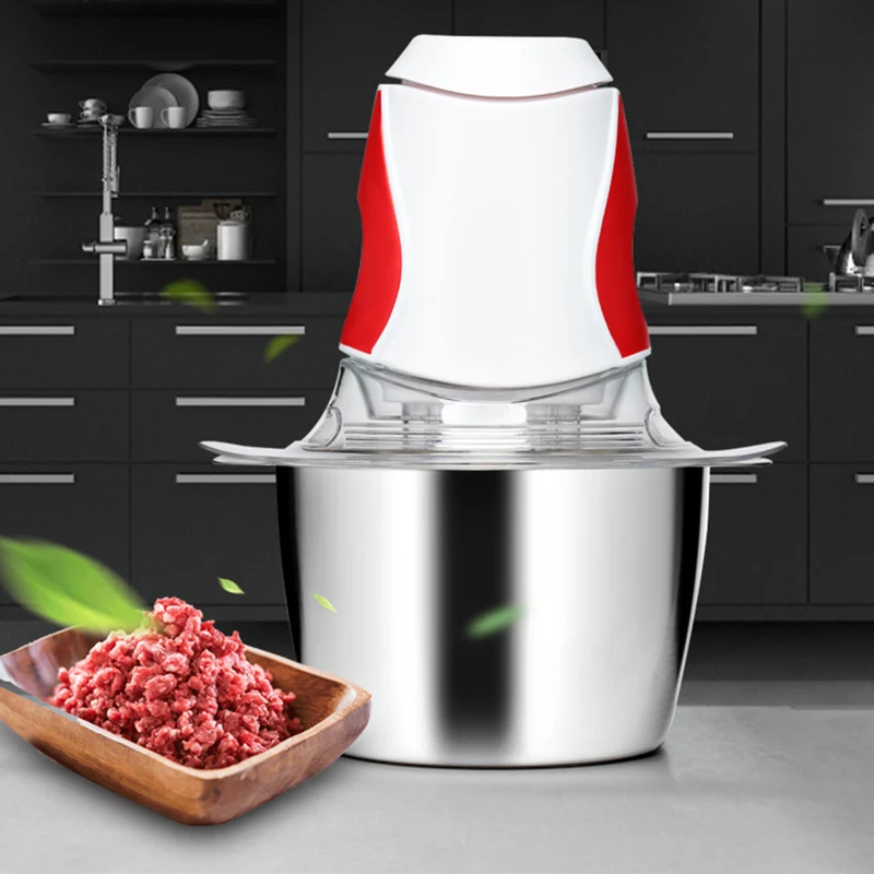 2L электрическая мясорубка миксер измельчитель бытовая машина 200W Нержавеющая сталь электрическая мясорубка Еда измельчитель домашнего 220V ЕС Pl