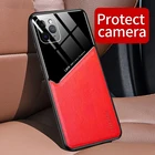 Однотонный автомобильный Магнитный чехол из искусственной кожи для iPhone 12 11 Pro Max SE 2020 12 Mini XS XR X 8 7 6s 6 Plus, противоударный чехол