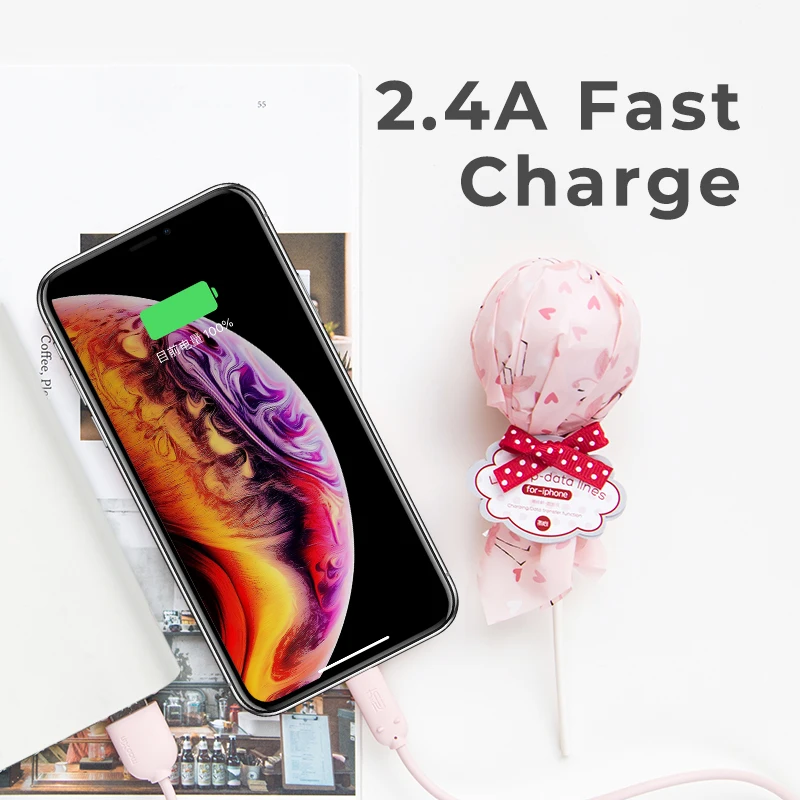 Liberfeel Maoxin usb кабель оригинальный леденец форма 2.4A Быстрая зарядка для ios мобильный