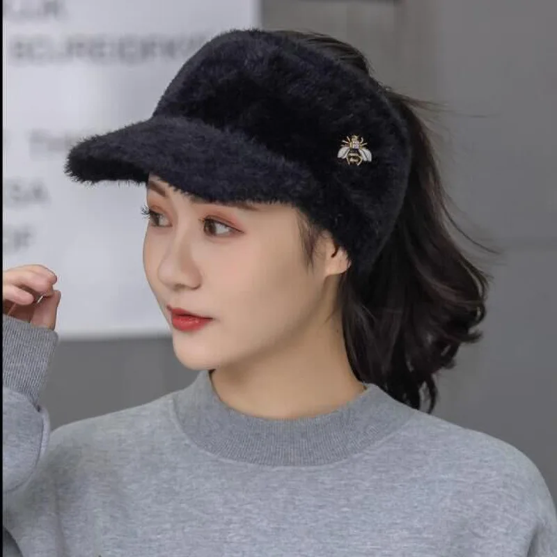 

Hat Air Top Woolen Hat Women's Autumn and Winter Korean Style Fashionable All-Matching Confinement Hat Fashionable Knitted No