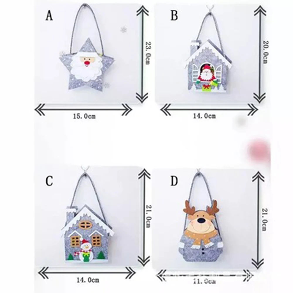 

1pcs Christmas Tote Bag Cartoon Holiday Treat Handbag Bags Gift Holders Candy Gift Bag Christmas Gift Bags Christmas Decorations