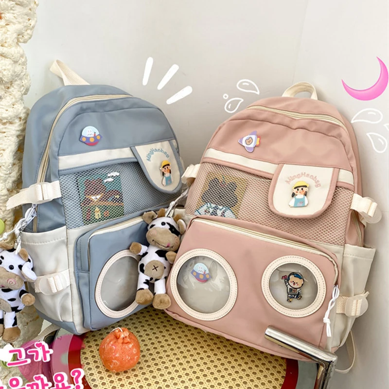

Women Backpacks For Teenage Girl School Bags 2022 New Transparent Backpack School Student Waterproof Large-capacity Schoolbag