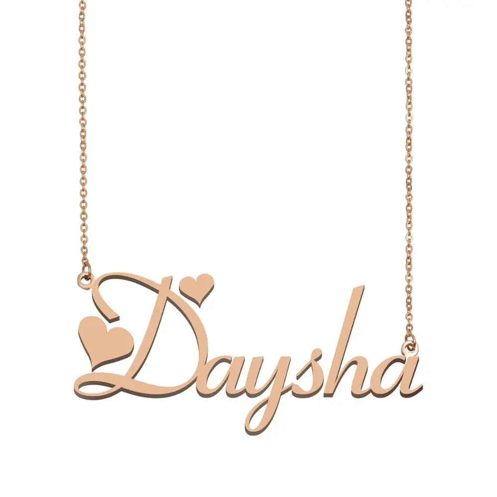 

Ожерелье с именем Daysha, ожерелье с именем для женщин, для лучших друзей, на день рождения, свадьбу, Рождество, подарок дни матери
