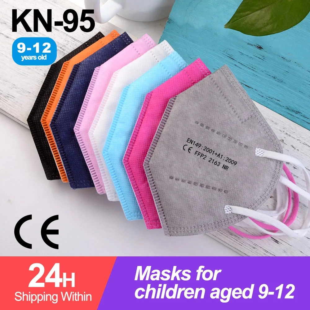 

50PCS Free of graphite Mascarilla fpp2 Homologada Kids mascarilla Mascarillas ffp2 Facemask ffp2mask Kn95 masque enfant