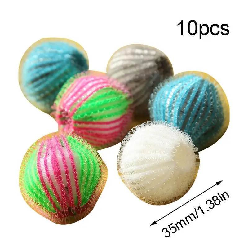 

10pcs Magic Pet Hair Removal Laundry Ball Grabbing Lint Fluff Cleaning Remover washing protection sticky hair reusable portable