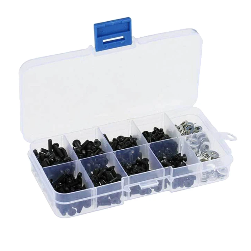 

180 PCS Universal RC Screw Kit 180 in 1 Screw Kit Repair Tools Special for 1/10 HSP RC Car Accessories