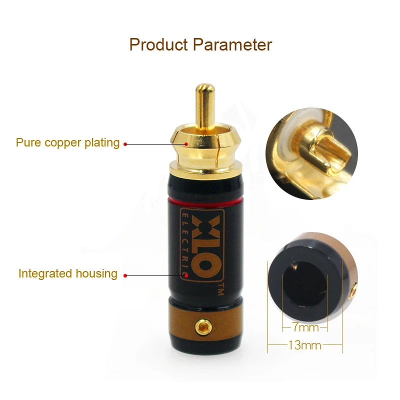 DIYLIVE HiFi XLO/высота RCA Лотос голова сигнальная линия разъем Чистая медь позолоченный