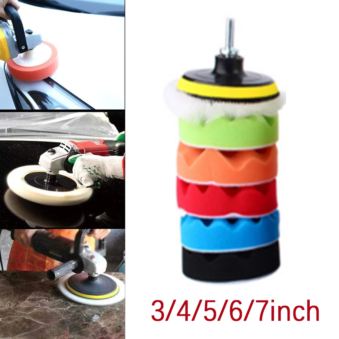 полироль для авто Автомобильные полировальные инструменты 7 шт./компл.