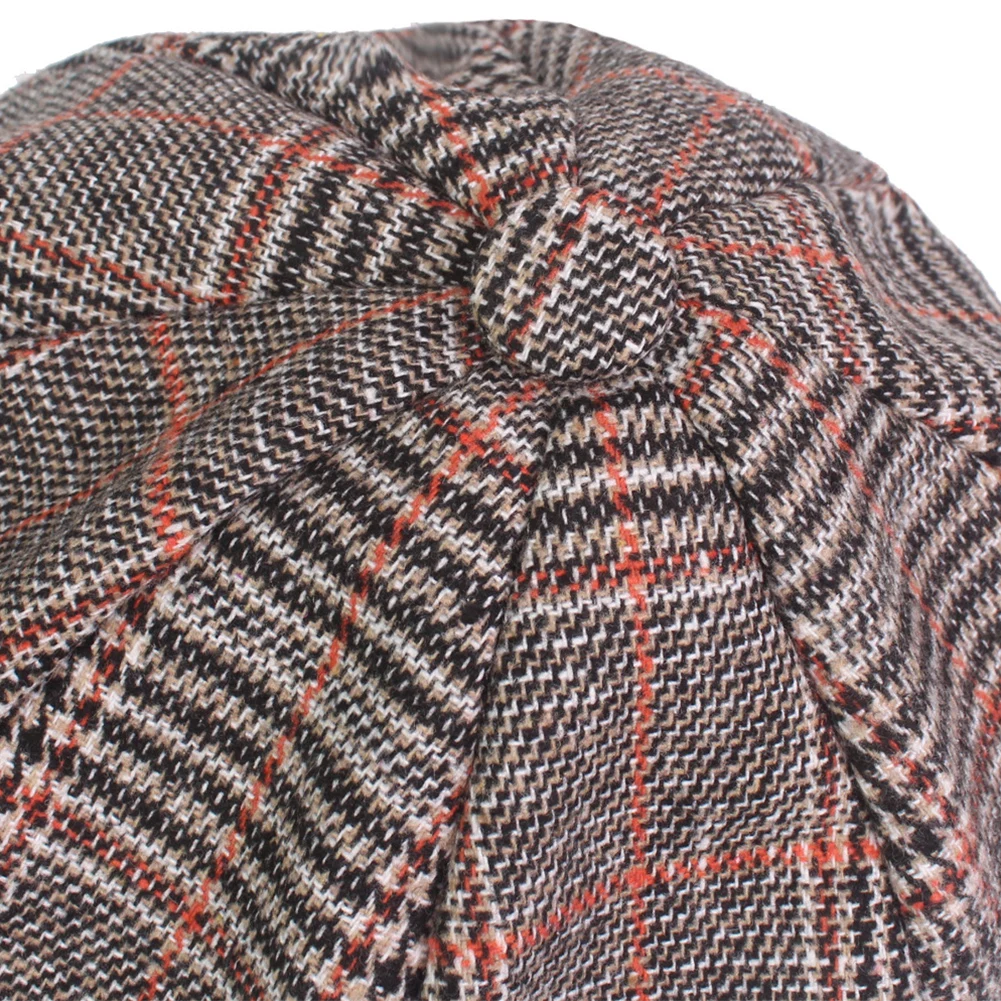 

New Retro Octagonal Cap Newsboy Beret Hat Warm Autumn Winter Hats For Unisex Women Casual Plaid Hat Beret Cap 2020 Painter Hat