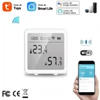 Умный термометр Aubess Tuya, Bluetooth Wi-Fi датчик температуры и влажности с ЖК-экраном, поддержка Alexa и Google Home