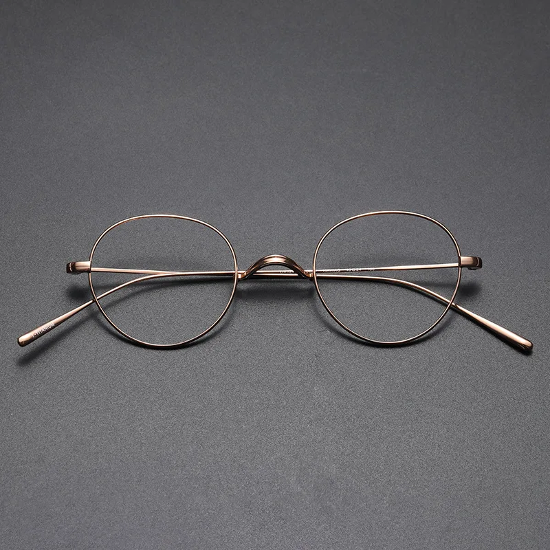 Vintage Titanium Glasses Frame  Prescription Glasses Women Myopia Eyeglasses Frames Small Japan Designer Brand Glasses