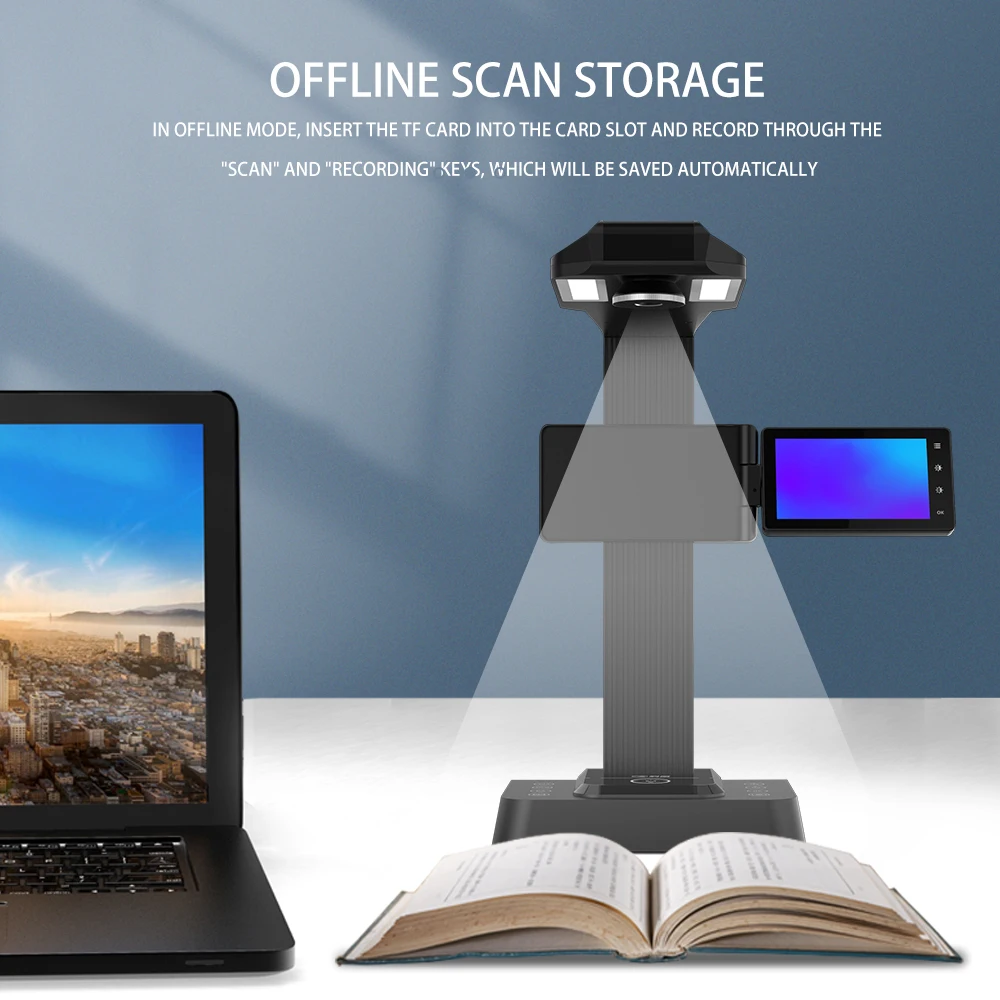 Портативный сканер книг Smart Book 25 мегапикселей камера формата A3 для документов