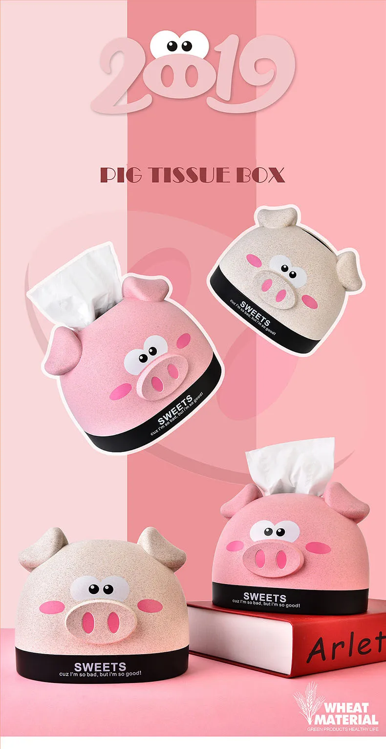 Креативная коробка для салфеток со свиньей держатель в гостиную милый дома