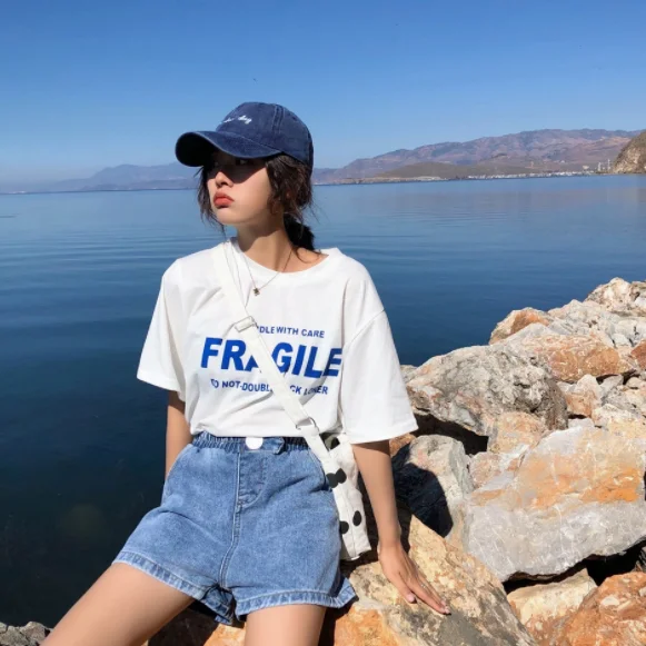 Летние женские джинсовые шорты 2020 Новое поступление высокая эластичная талия