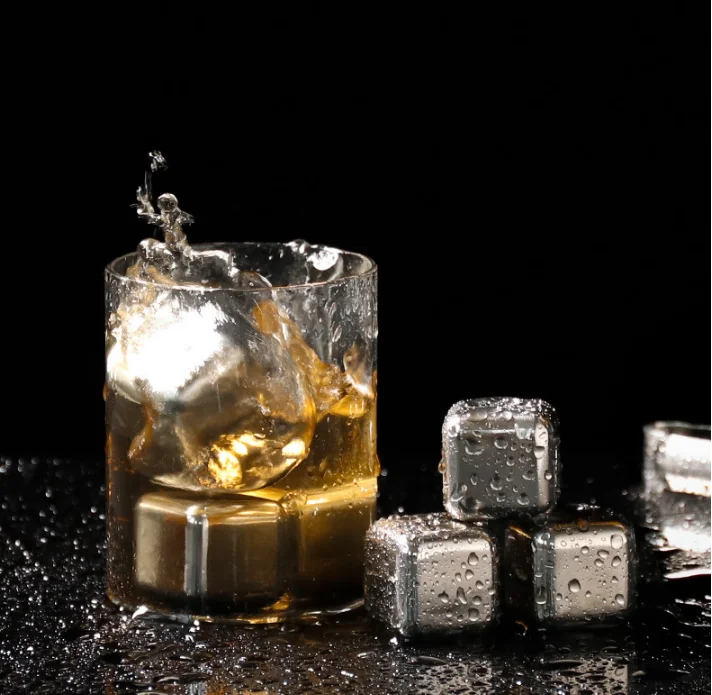 Нержавеющая сталь льда металлические ледяной бар питья виски из мультфильма