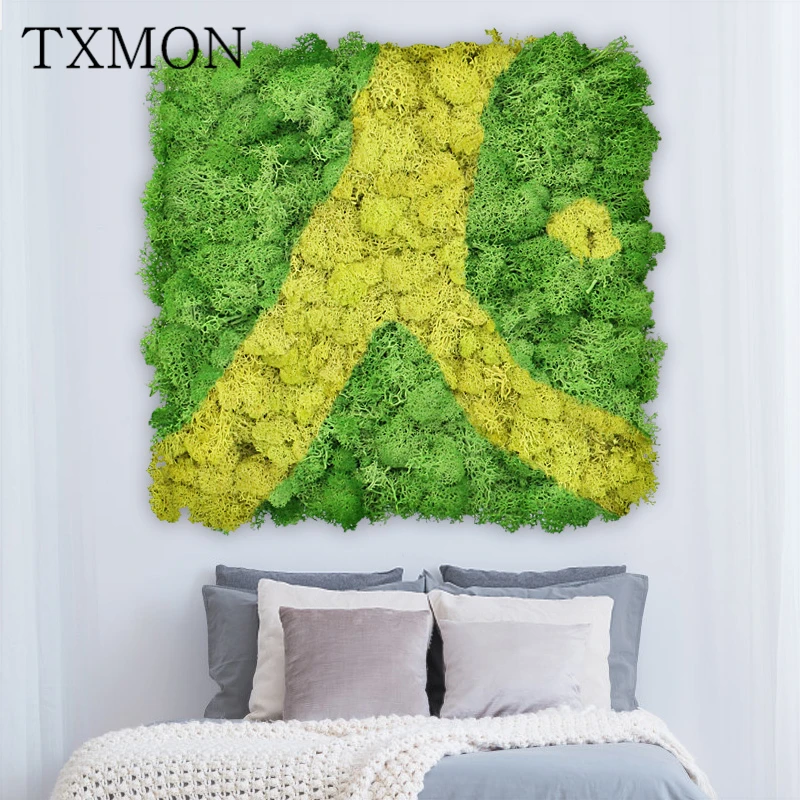 Искусственные зеленые растения вечный цветок Искусственный мох трава украшение