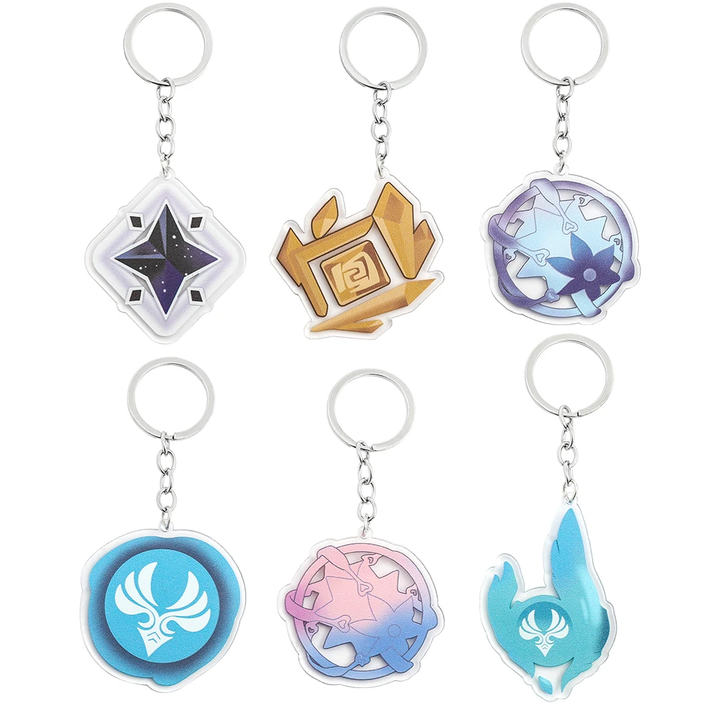 Genshin ударопрочный акриловый брелок Anemo Geo Pyro Hydro Cryo электроdendro ювелирные изделия