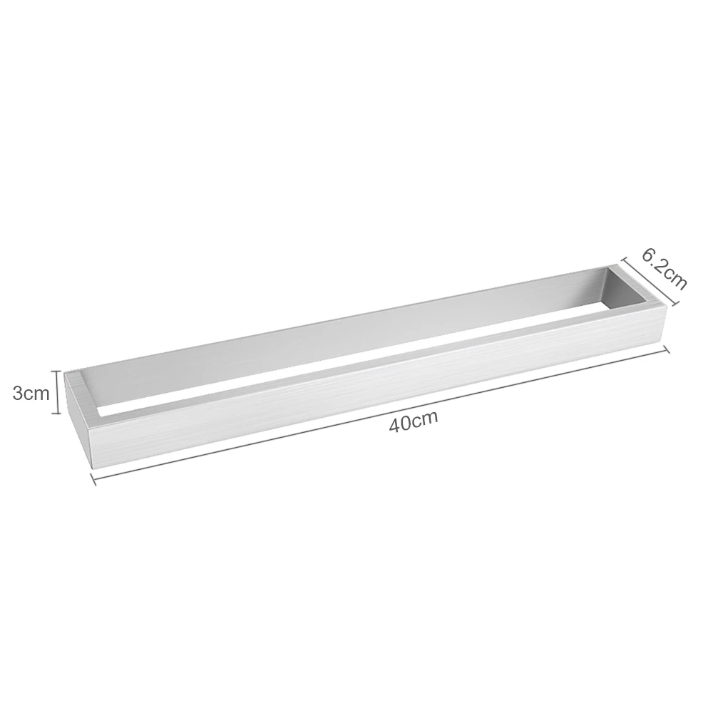 

40cm Bathroom Stainless Steel Towel Rack Washcloth Facecloth Holder Self-Adhesive Home Kitchen Supplies