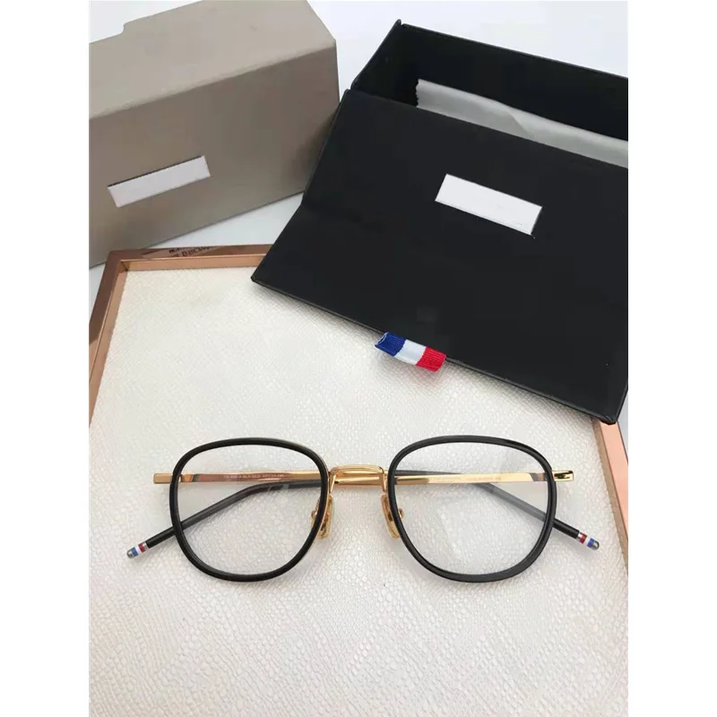 

Thom Brand Retro Square Acetate Alloy Glasses Frame for Men and Women TB906 Eyeglasses Myopia Reading Eyewear Prescription Gafas