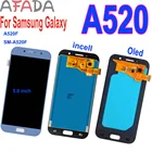 ЖК-дисплей AMOLED TFT 5,0 дюйма для Samsung Galaxy A5 2017, ЖК-дисплей A520, A520F, SM-A520F, сенсорный экран, дигитайзер, запчасти в сборе для A520