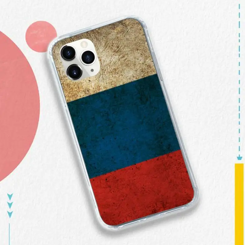 

Russian flag bear eagle flag pattern Phone Case for iPhone 11 12 pro XS MAX 8 7 6 6S Plus X 5S SE 2020 XR