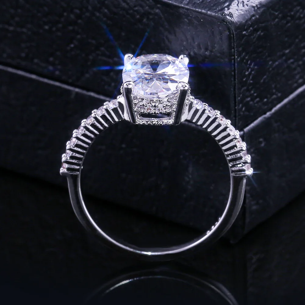 Fashion Zircon Women's Engagement Ring Best Promise Couple Jewelry | Украшения и аксессуары