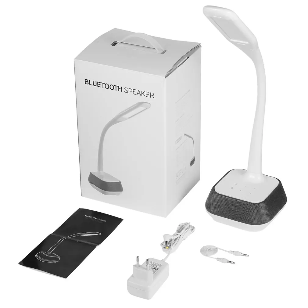 

M6 Abs + Rubber V2.1 Speaker Led Table Lamp Touch Dimmer Dc 5V 1A 5W Lamp + 7W Speaker 5000~6000K 75Db 100Hz-20Khz