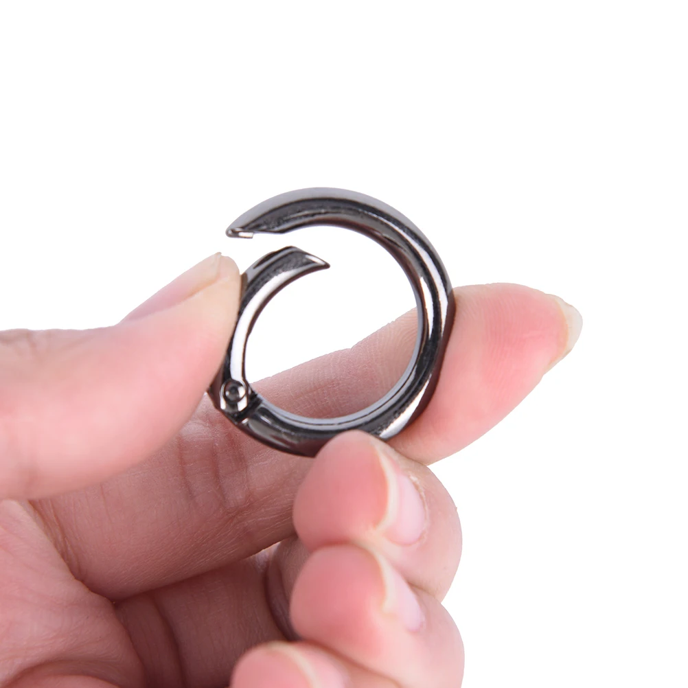 

10pcs Metal O Ring Openable Clap For Bags Handbag DIY Snap Clasp Claps Trigger For Handbags Straps For Bag Parts Accessories