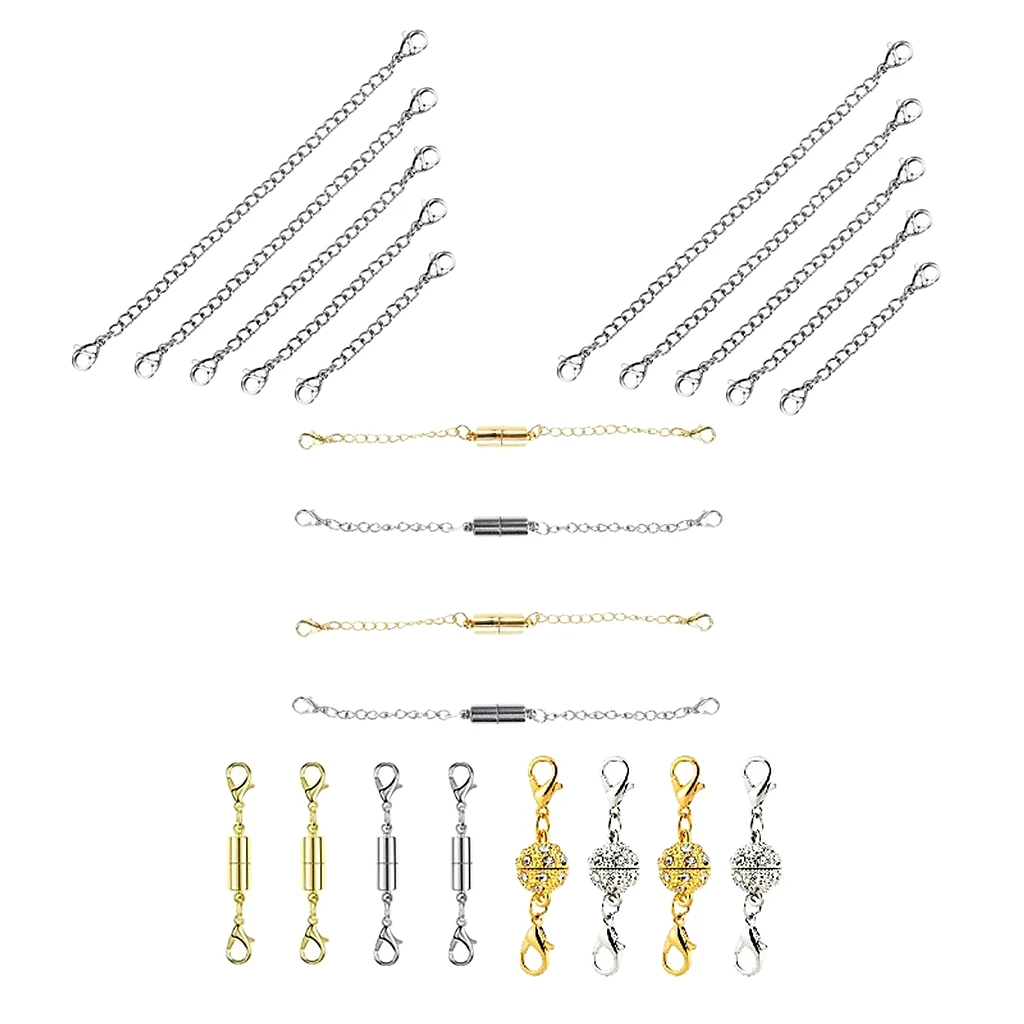 22pc Necklace Extender Chains Magnetic Clasps DIY Bracelet Jewelry Extenders | Украшения и аксессуары