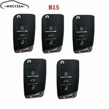 HKCYSEA, 5 шт./лот, универсальный KEYDIY, серия B, 3 кнопки, пульт дистанционного управления, MQB стиль, для VW B15, для KD900, KD-X2, программист
