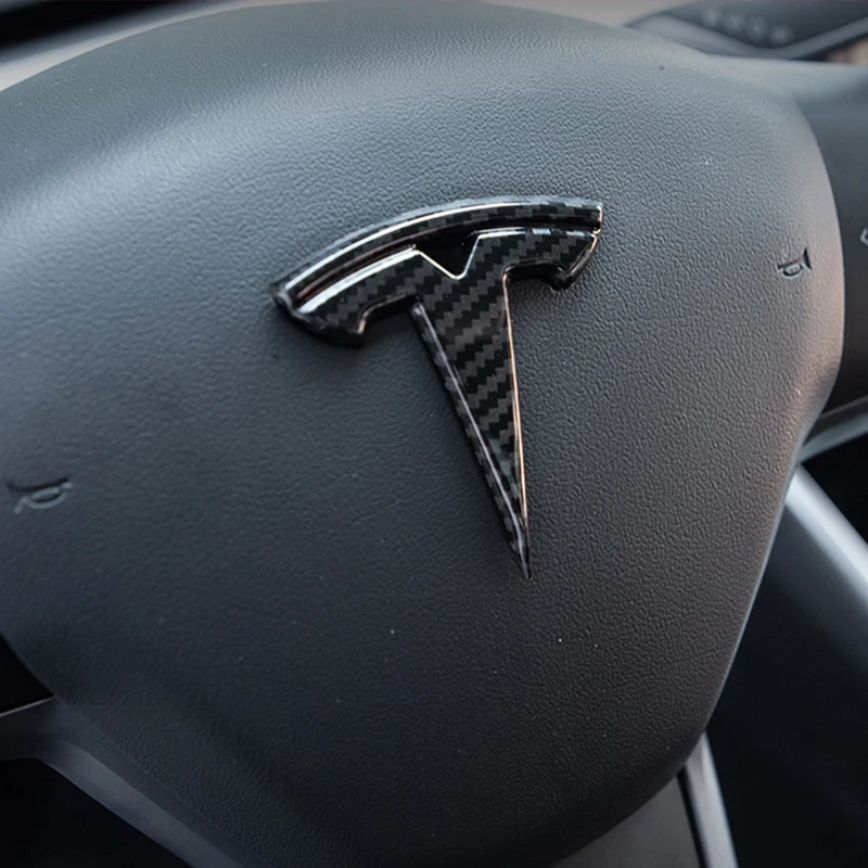 Аксессуары для переднего логотипа Tesla model 3 из углеродного волокна ABS аксессуары