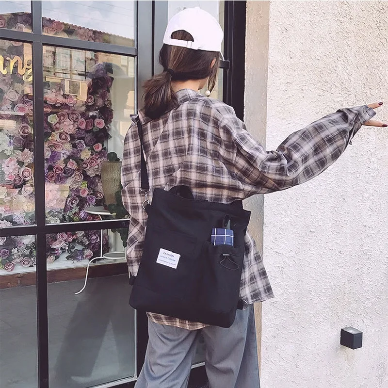 

Girl Fashion Casual Handbag Cross Body Bag Simple Women Package Canvas Bag Shoulder Bag Female Shopping Tote Daily Use Package