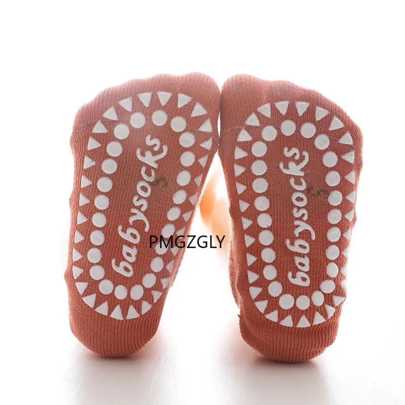 Calcetines antideslizantes finos de f&aacute;brica para ni&ntilde;os, medias de color s&oacute;lido para beb&eacute;s, novedad de verano-3
