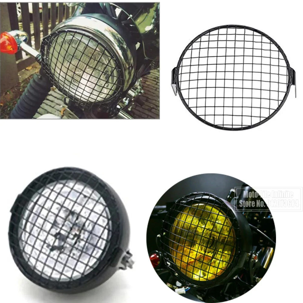 Motor Accessories Headlamp Strip Net Motorcycle Headlight Mesh Grill Mask Protector Guards Square Fog Light Cover For Honda