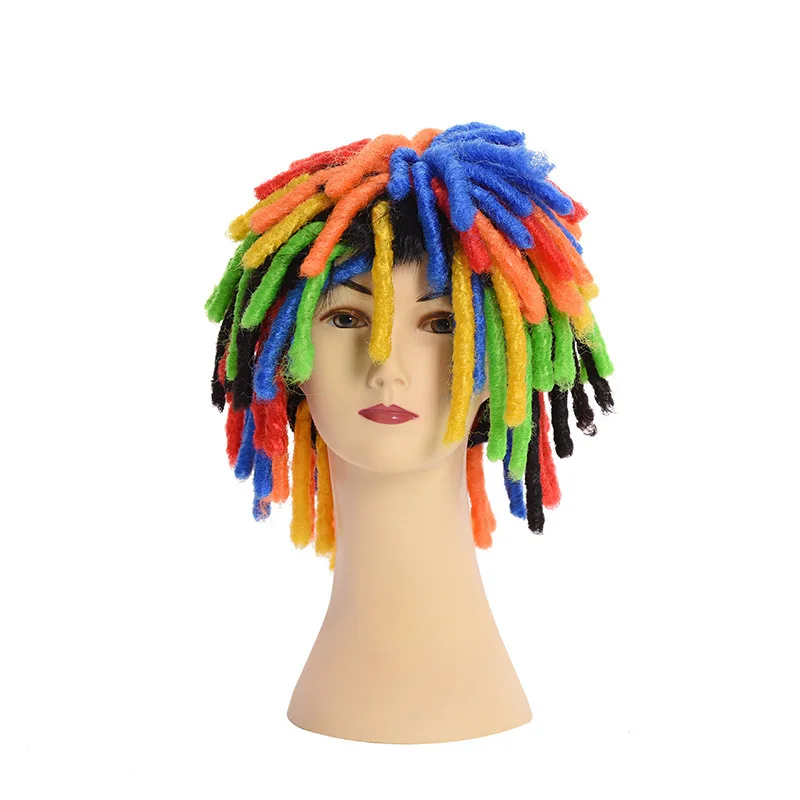 

Clown hat fashion color dirty braid performance props funny headgear fan wig headgear suitable for any face