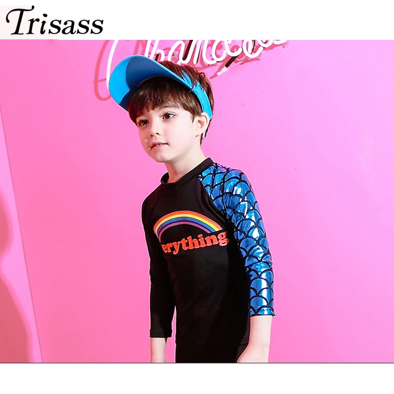 Новое поступление 2021 детский купальник Trisass для мальчиков и девочек из двух