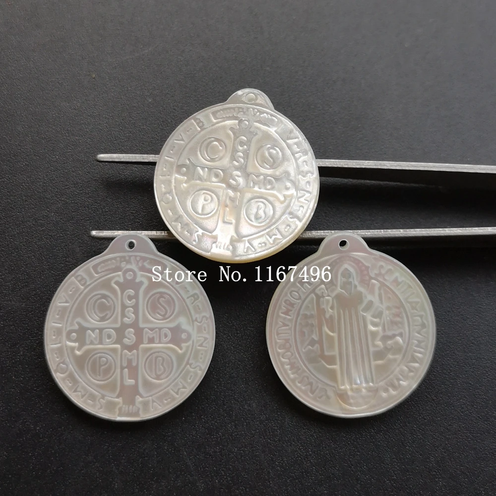 5pcs/lot 21mm Natural Cross &amp San Benito Mother pearl shell Charm for DIY Jewelry Jesus Pearl Necklace | Украшения и
