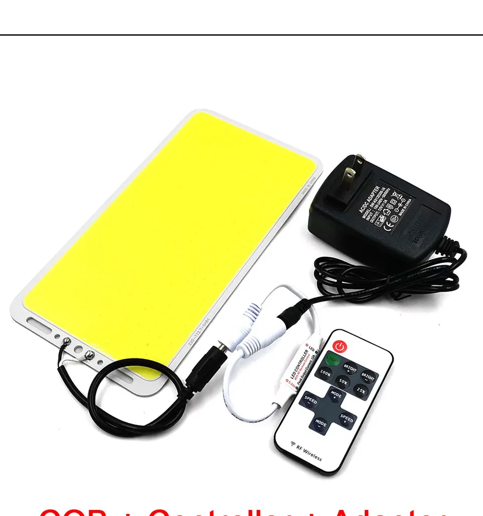 Ultra bright led panel lights 200w cob board lamp with dimmer remote control RC light