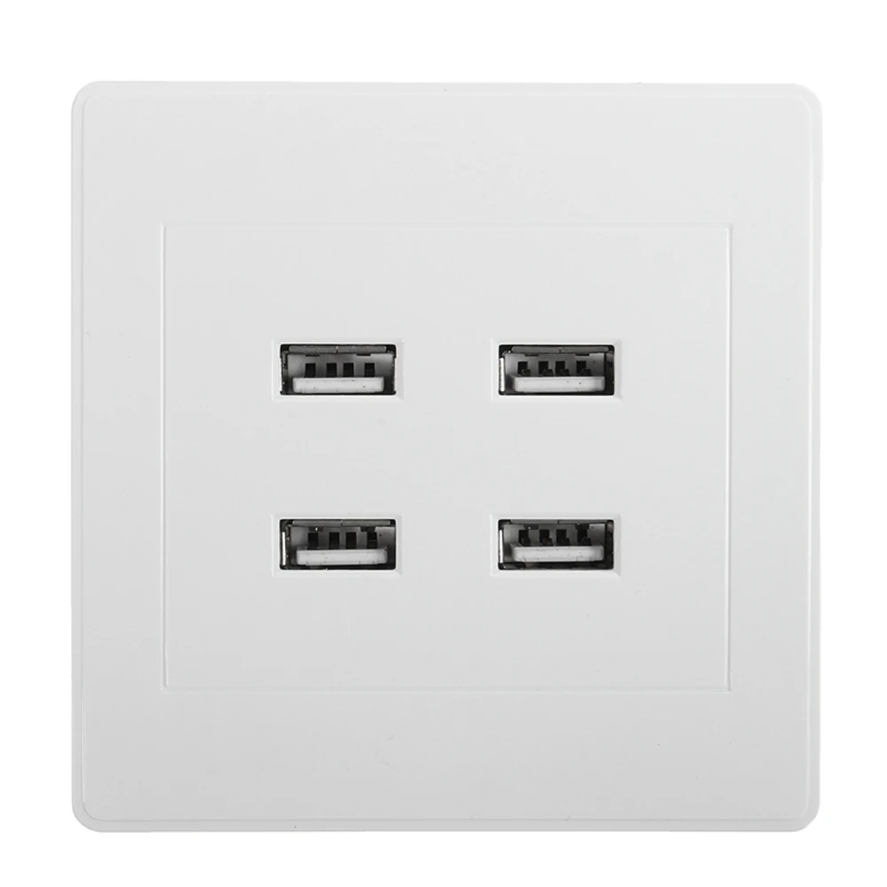 4 порта USB настенное зарядное устройство пластинчатый соединитель розетка панель настенная пластина розетка Keystone Лицевая панель розетки
