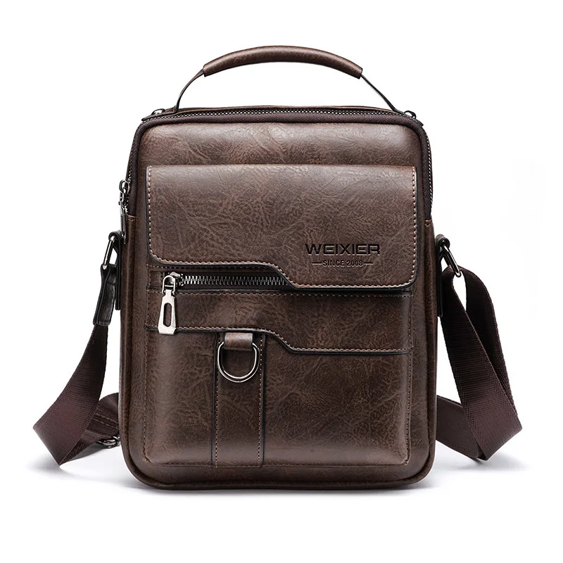 

Men's Crossbody Bag Men Shoulder Bags Zippers Handbags Large Capacity Artificial Leather Bag For Male Messenger Tote Bags