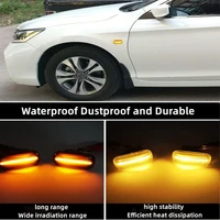 2pc led dynamic side marker turn signal light for honda civic accord city fit jazz odyssey amaze cr v brio repeater signal light