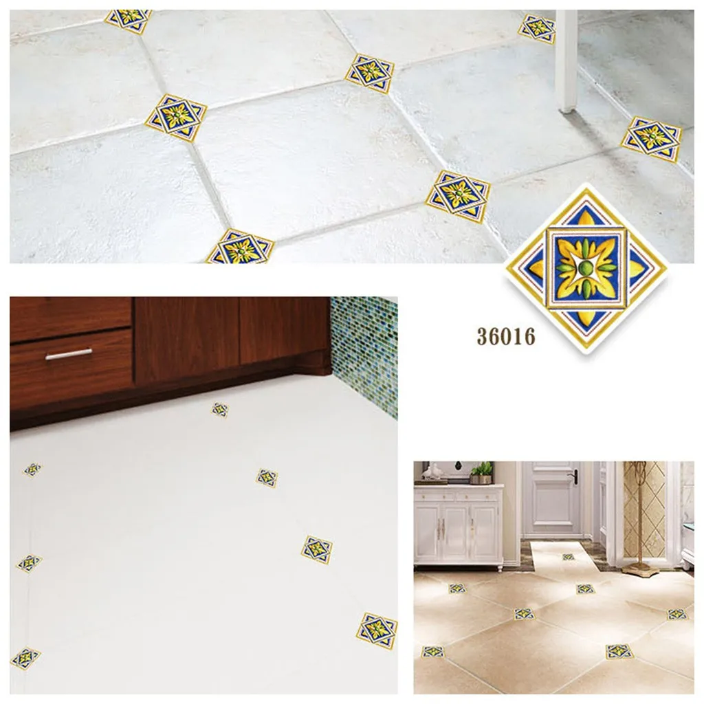 Наклейки для плитки гостиной кухни спальни напольное украшение съемная