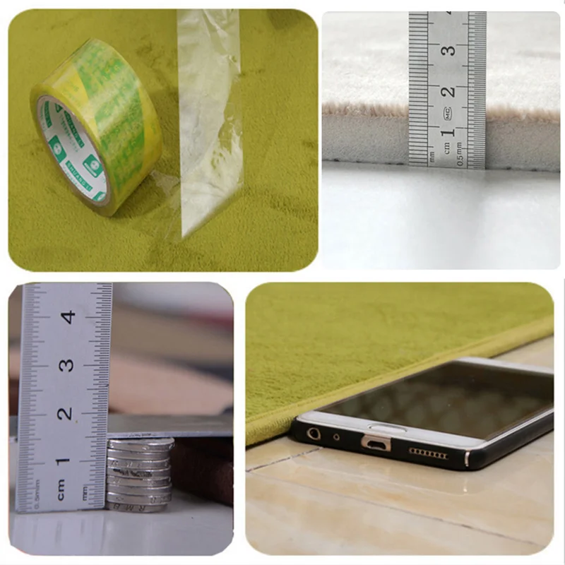 Solid Carpet Rugs Thick Coral Velvet Modern Living Room Area Bedroom Bedside Rug Tatami Crawling Mat | Дом и сад