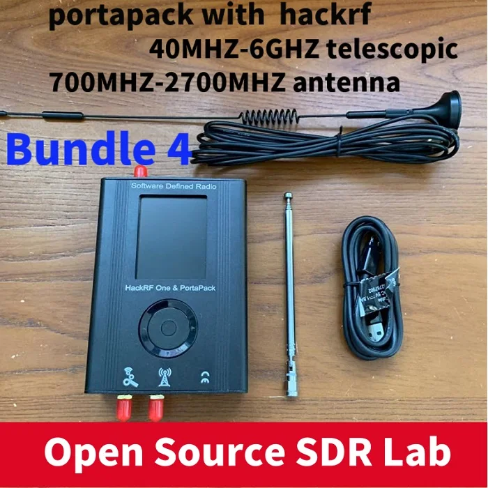 Комплект 4 Новейшая версия PORTAPACK+ HACKRF ONE 1 МГц до 6 ГГц SDR программное обеспечение определение радио+ 0.5ppm TXCO - Комплект: Комплект 4