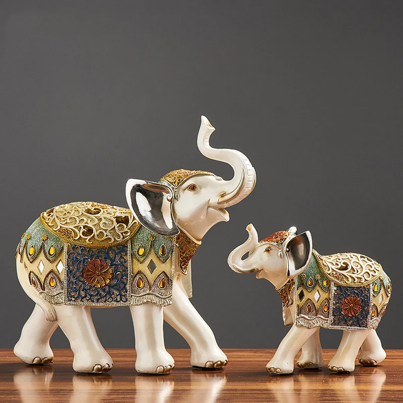 

Creative Home Decor Accessories Elephant Figurine Decoration Living Room Porch TV Cabinet Wine Cabinet Small Furnishings Gifts