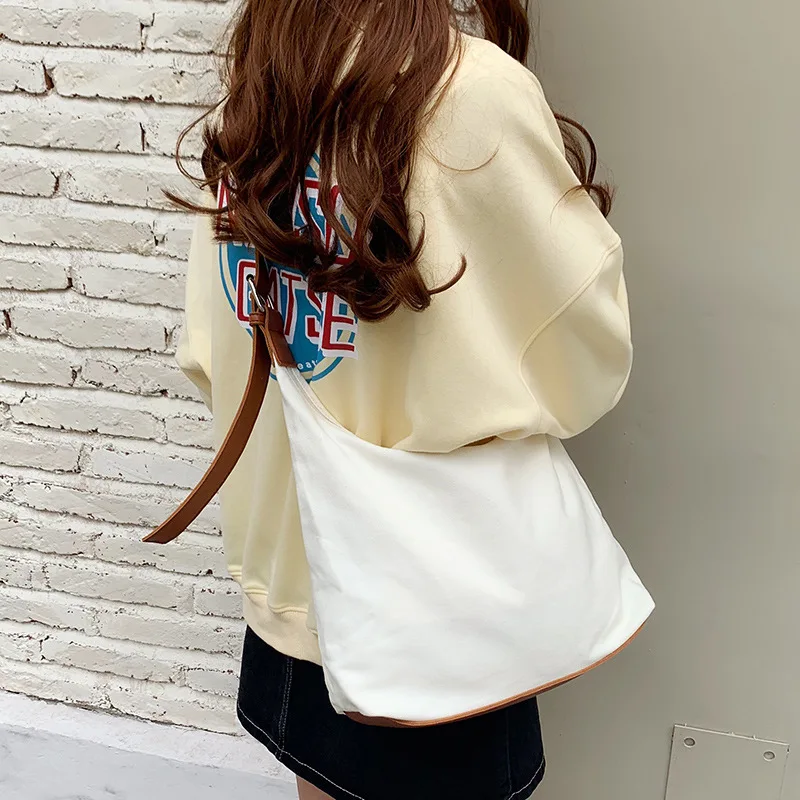 

Сумка женская холщовая через плечо, с диагональю, в Корейском стиле, 2021