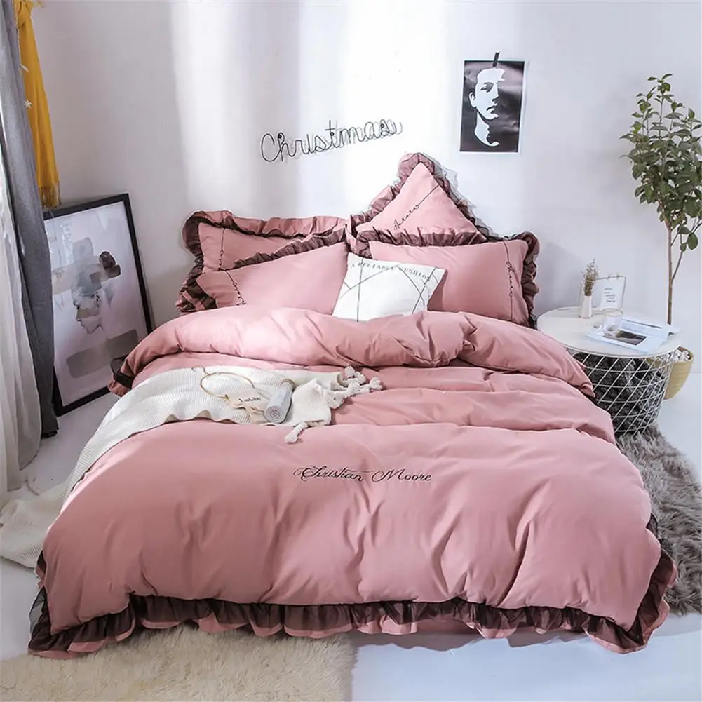 

4 Piece Bedding Set Skin Friendly Fade Resistant Twin Bedding Set With Duvet Cover And Bed Sheet And 2 Pillowcases