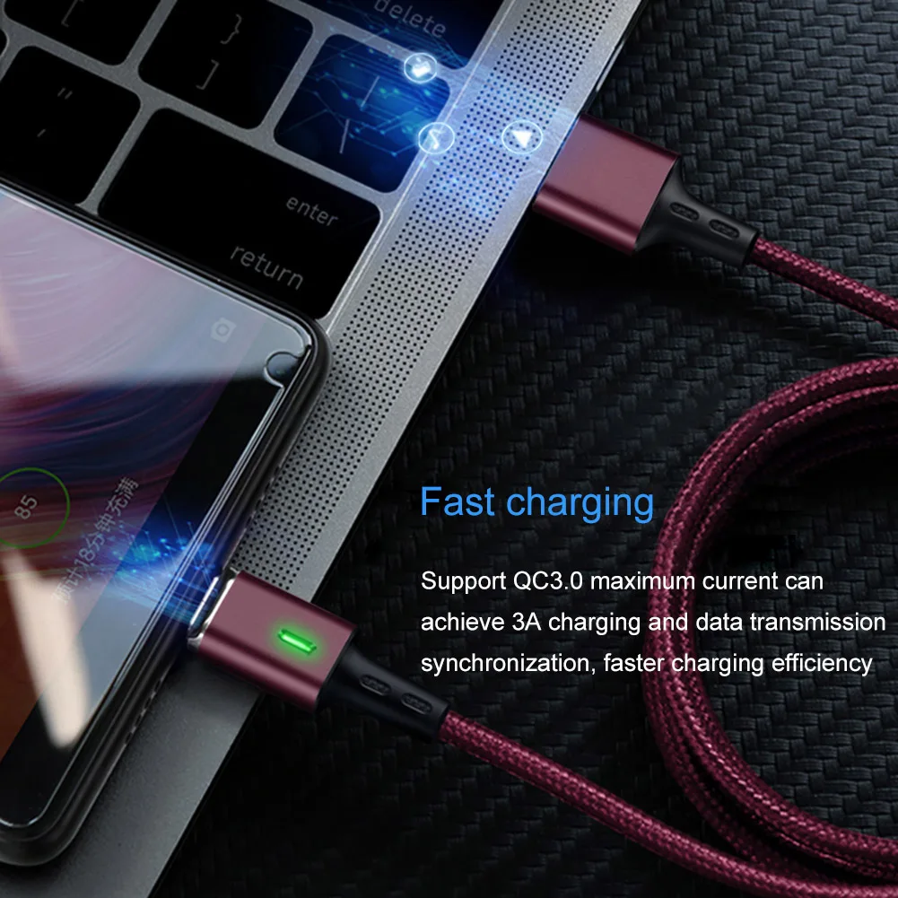 USB кабель для зарядки 3 в 1 Магнитный передачи данных Iphone Android Type C зарядка и